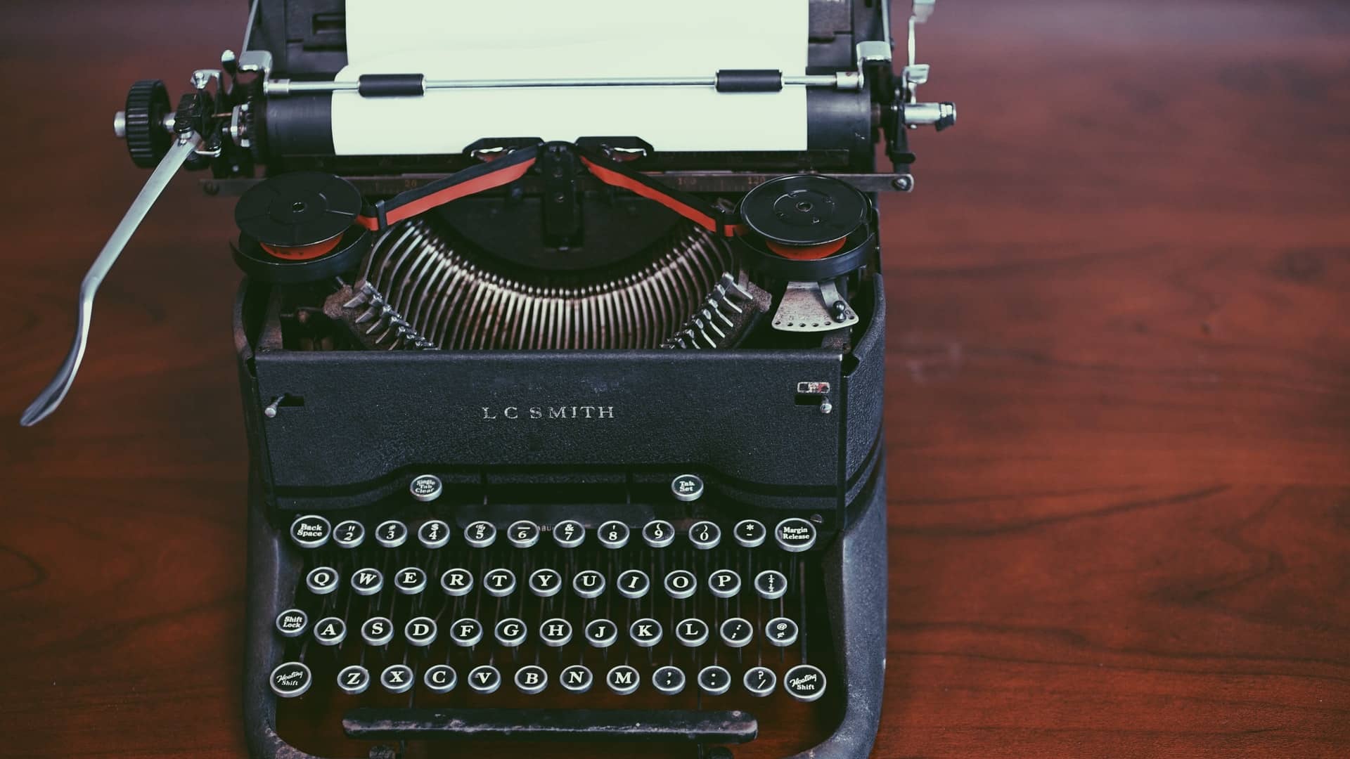 writer's block typewriter